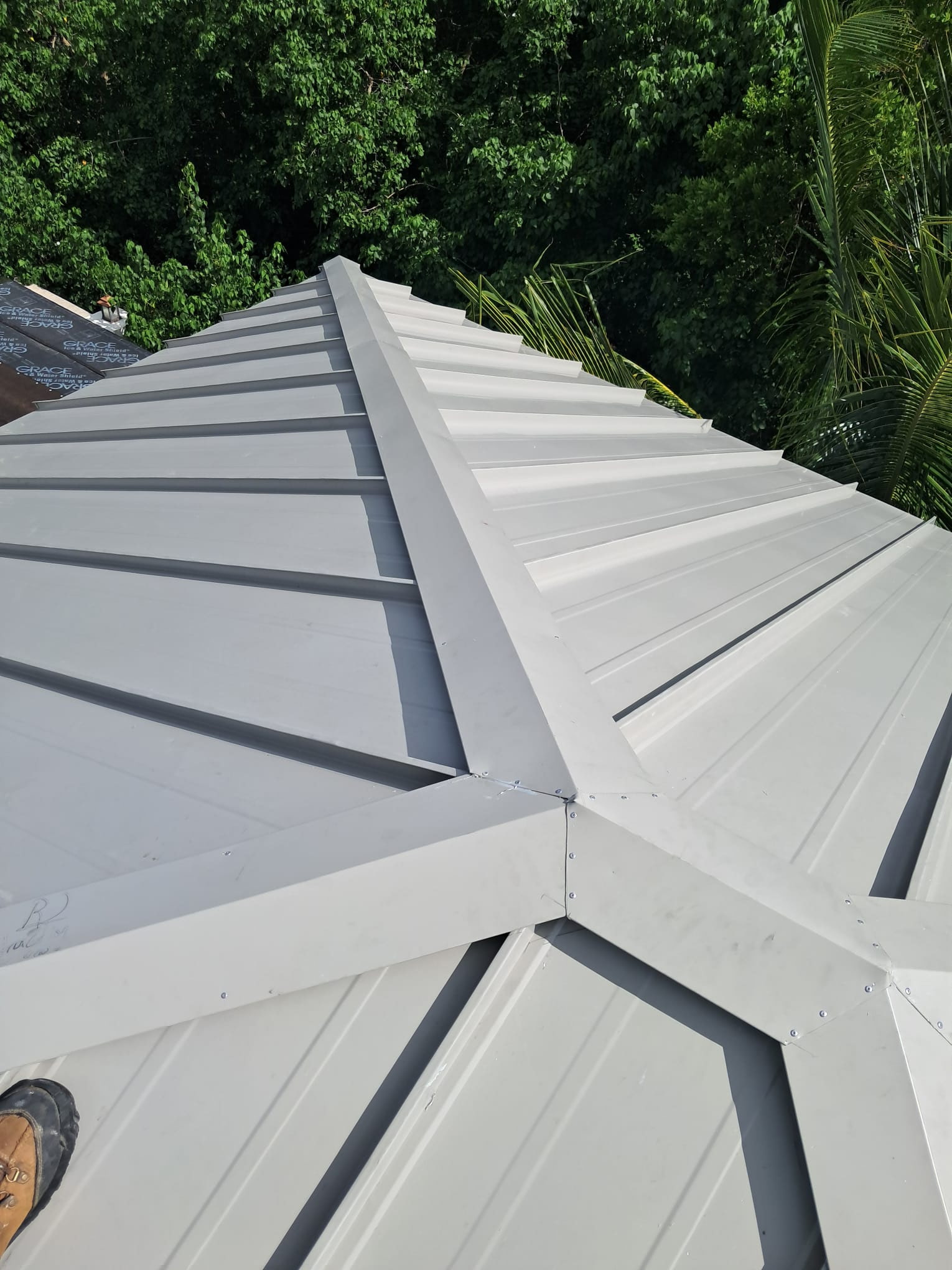 Standing seam metal roof detail